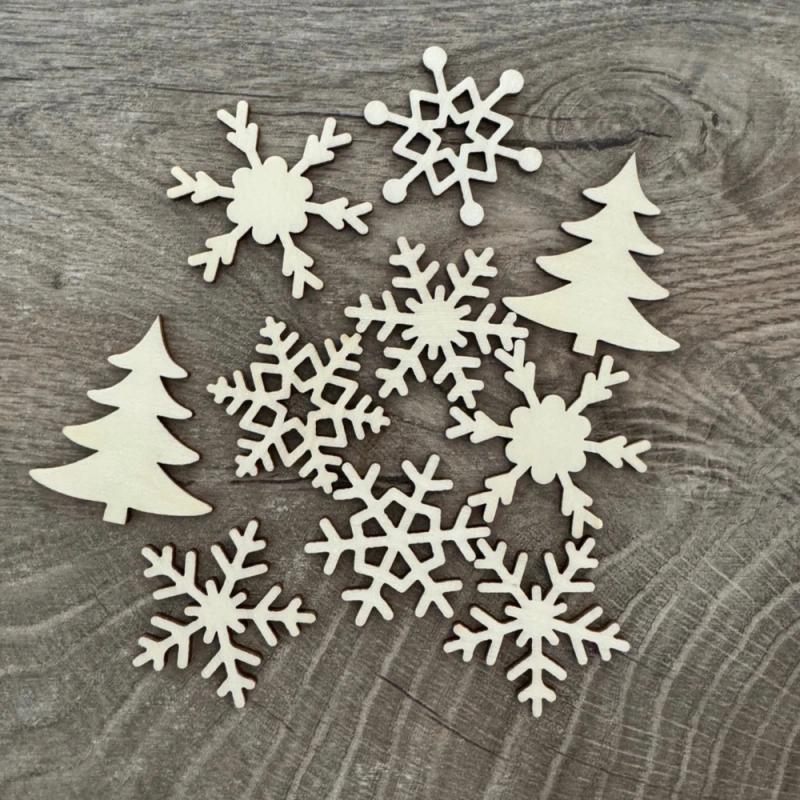 Drevené vločky mix 10 ks